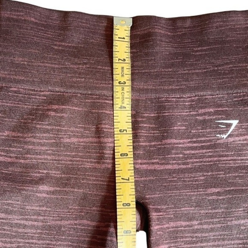 Gymshark Adapt Marl Seamless Leggings Womens S Cherry Brown Training Fitness - Picture 7 of 8